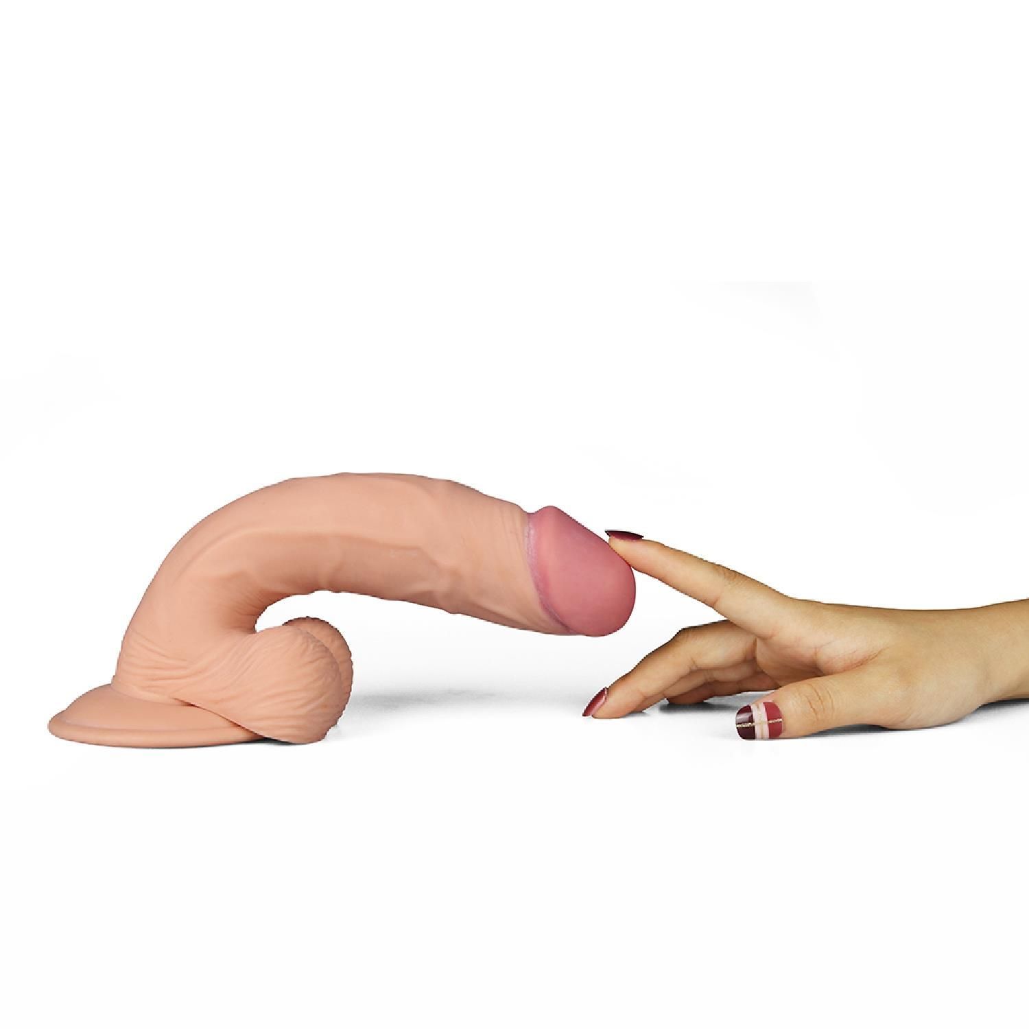 Реалістичний вібратор LoveToy The Ultra Soft Dude, 22 см (тілесний)