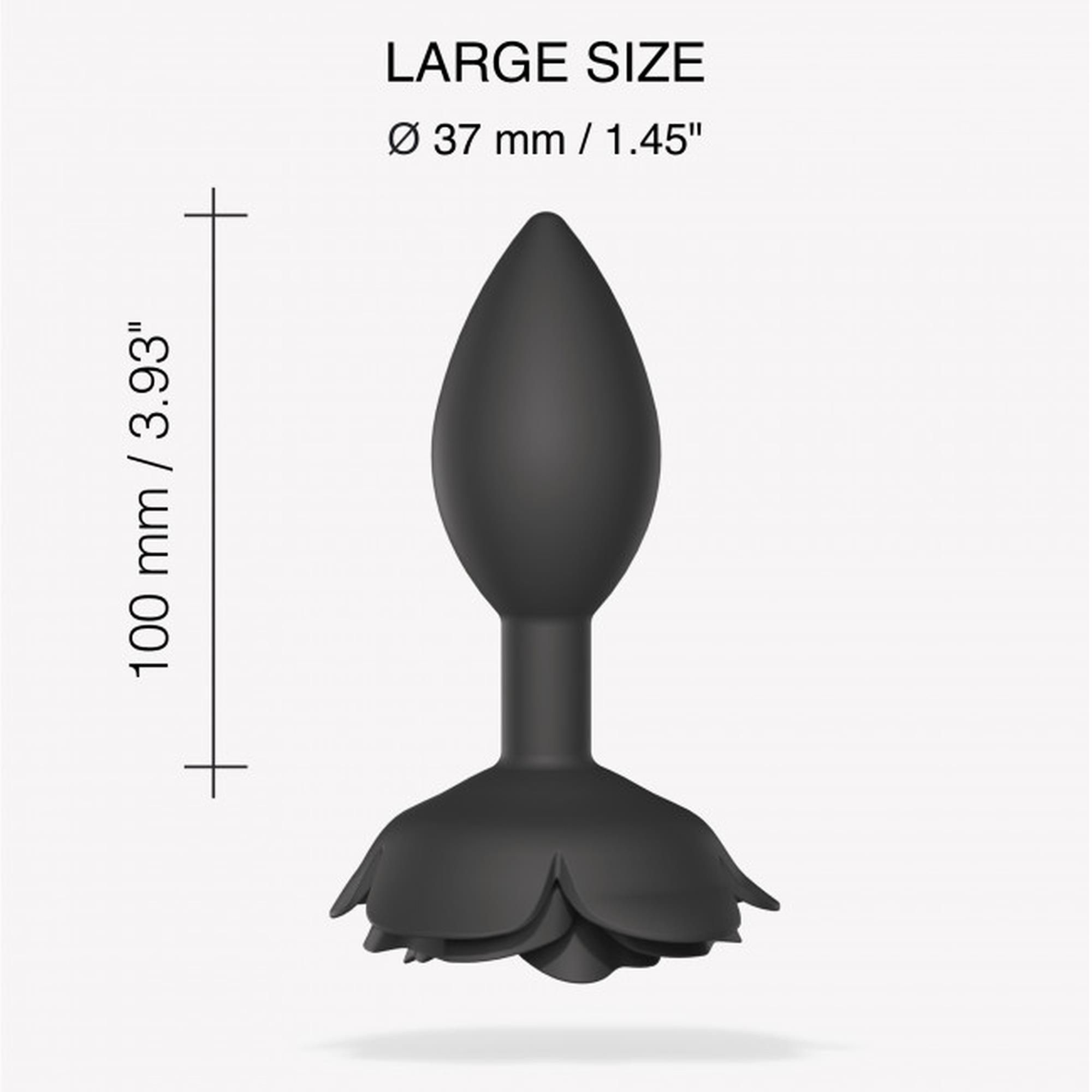 Korek analny Love To Love Open Roses, 12,5 cm (czarny)