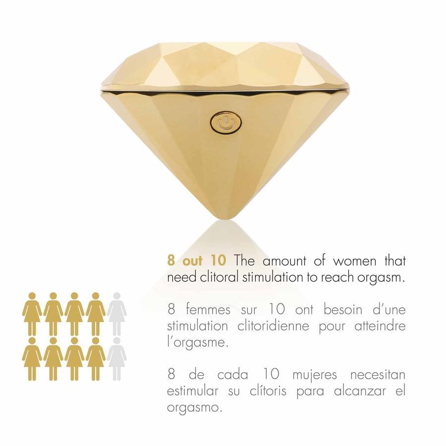Вибратор для клитора Bijoux Indiscrets Diamond Twenty One (золотой)