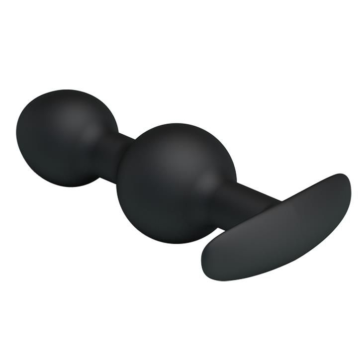 Анальна пробка Pretty Love silicone Anal balls, 10,4 см (чорний)