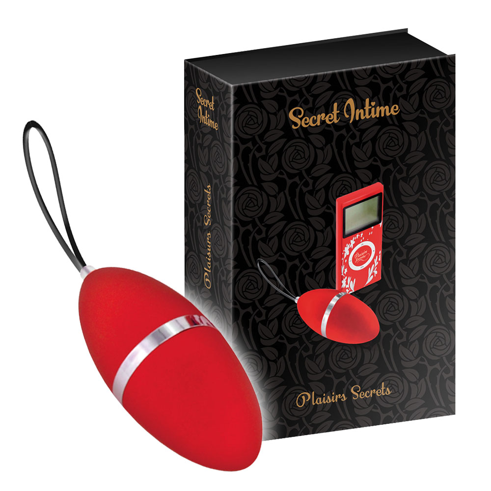 Виброяйцо Secret Intime Plaisirs Secrets, 7.9 см (красный)