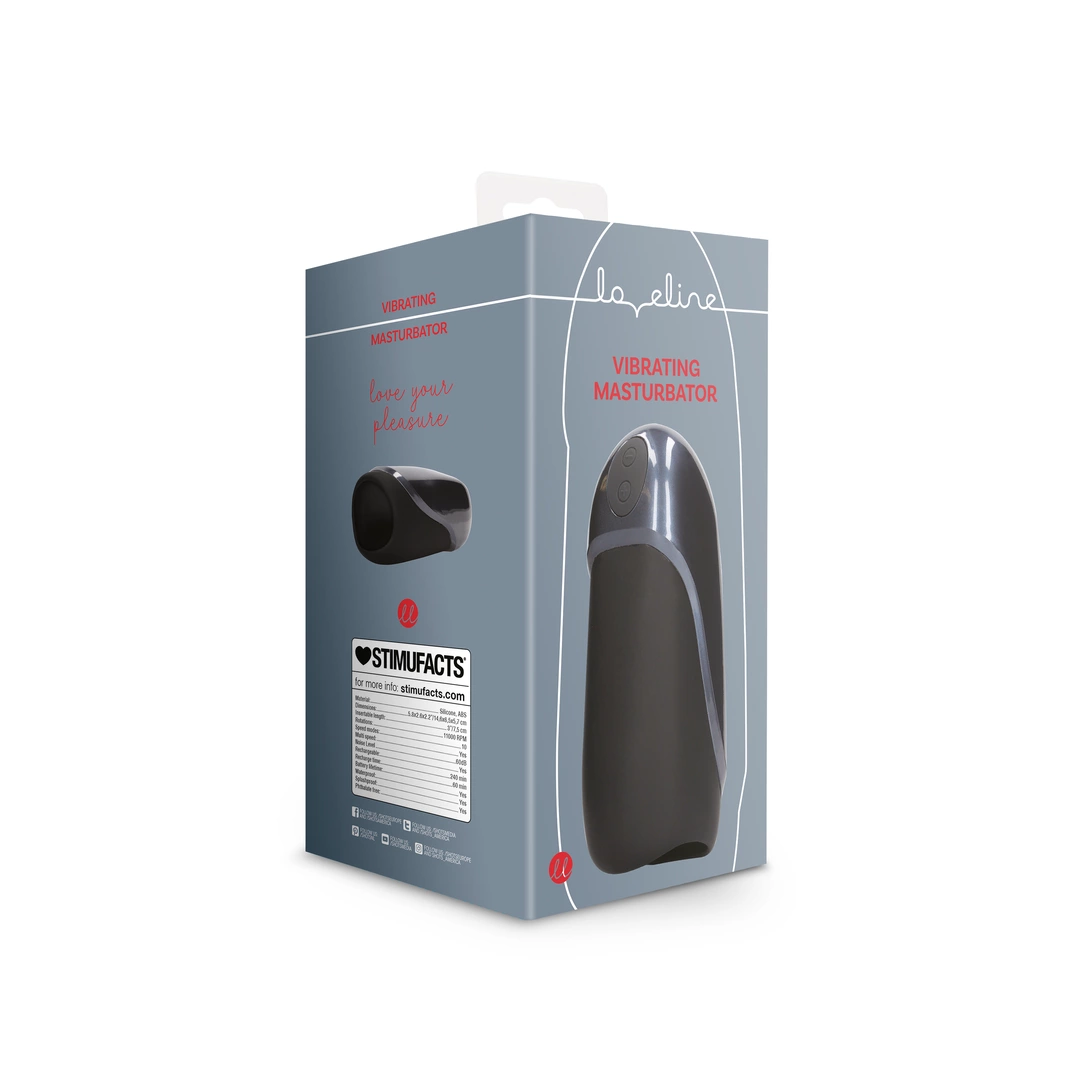 Мастурбатор Loveline Vibrating Masturbator Sleeve (черный)