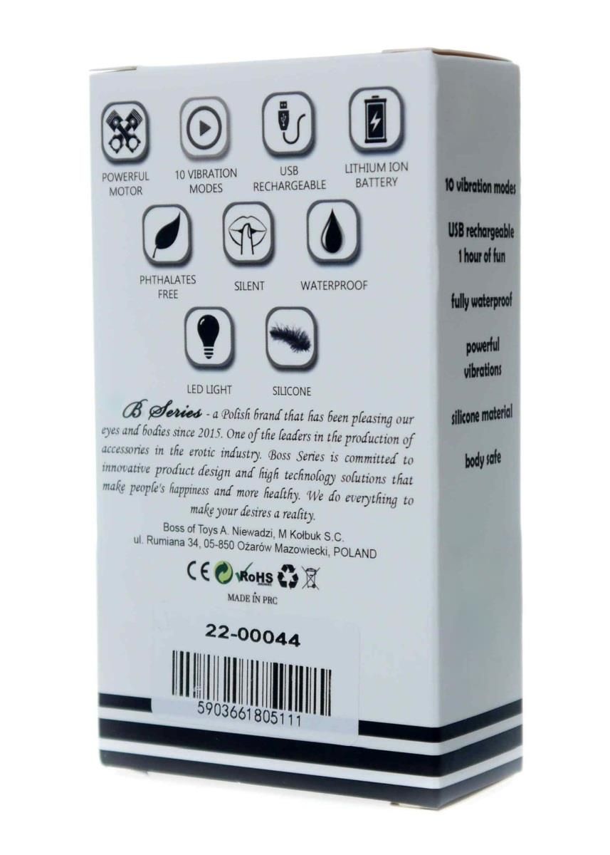 Wibrator B - Series Magic Rechargeable Silicone Touch, 8.5 cm (czarny)