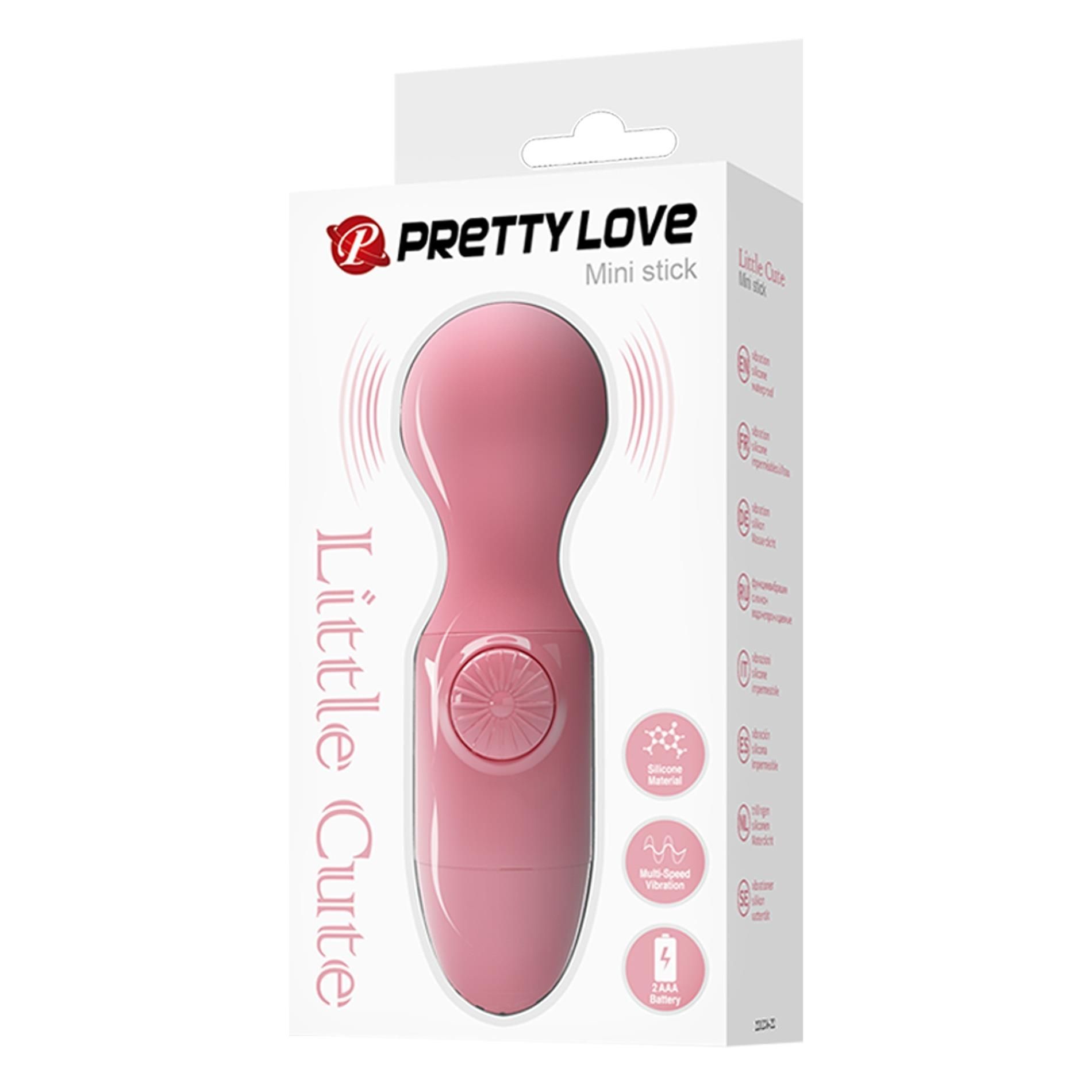 Вібромасажер Pretty Love Mini Stick Little Cute, 12 см (рожевий)