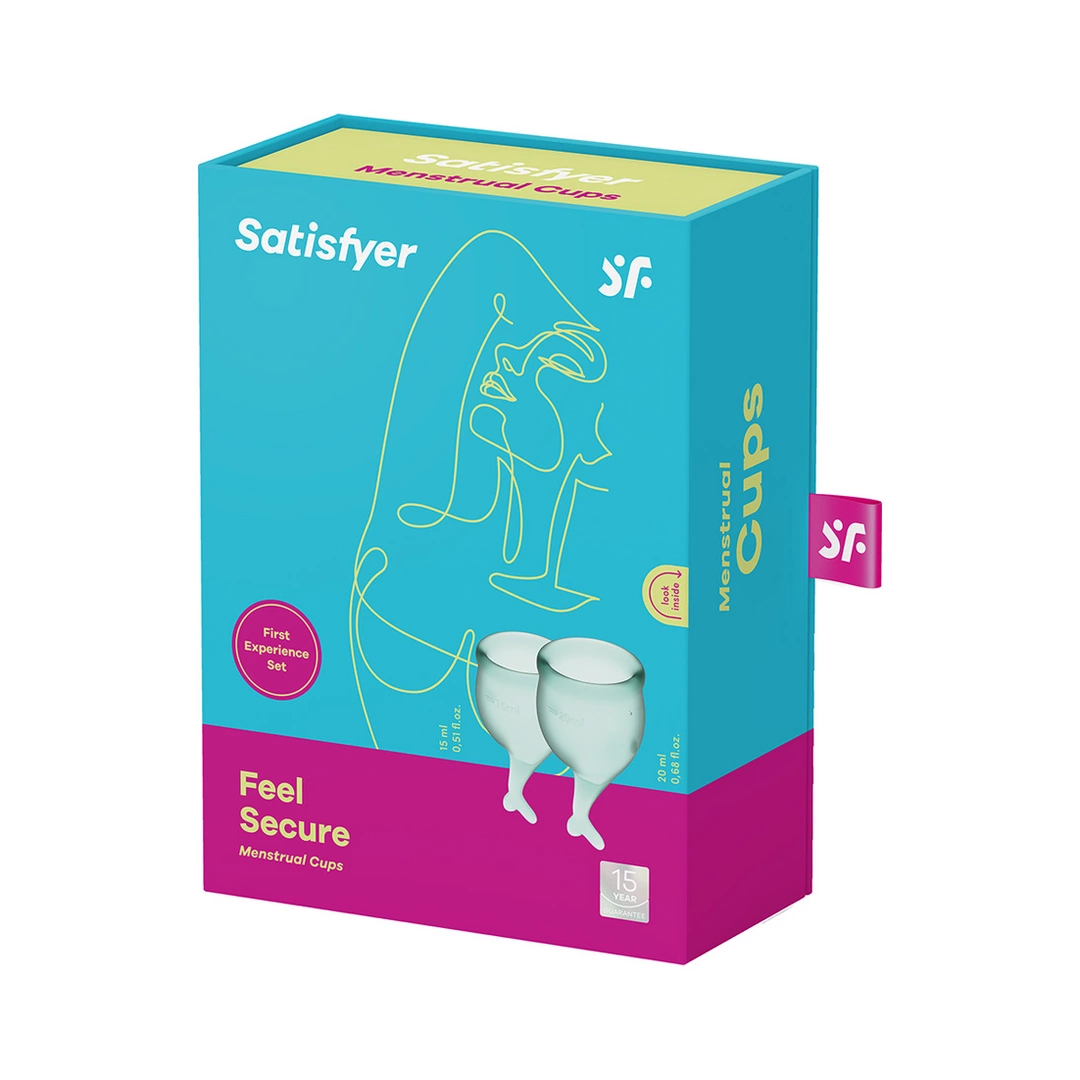 Менструальная чаша Satisfyer Feel Secure, 2 шт (зеленый)
