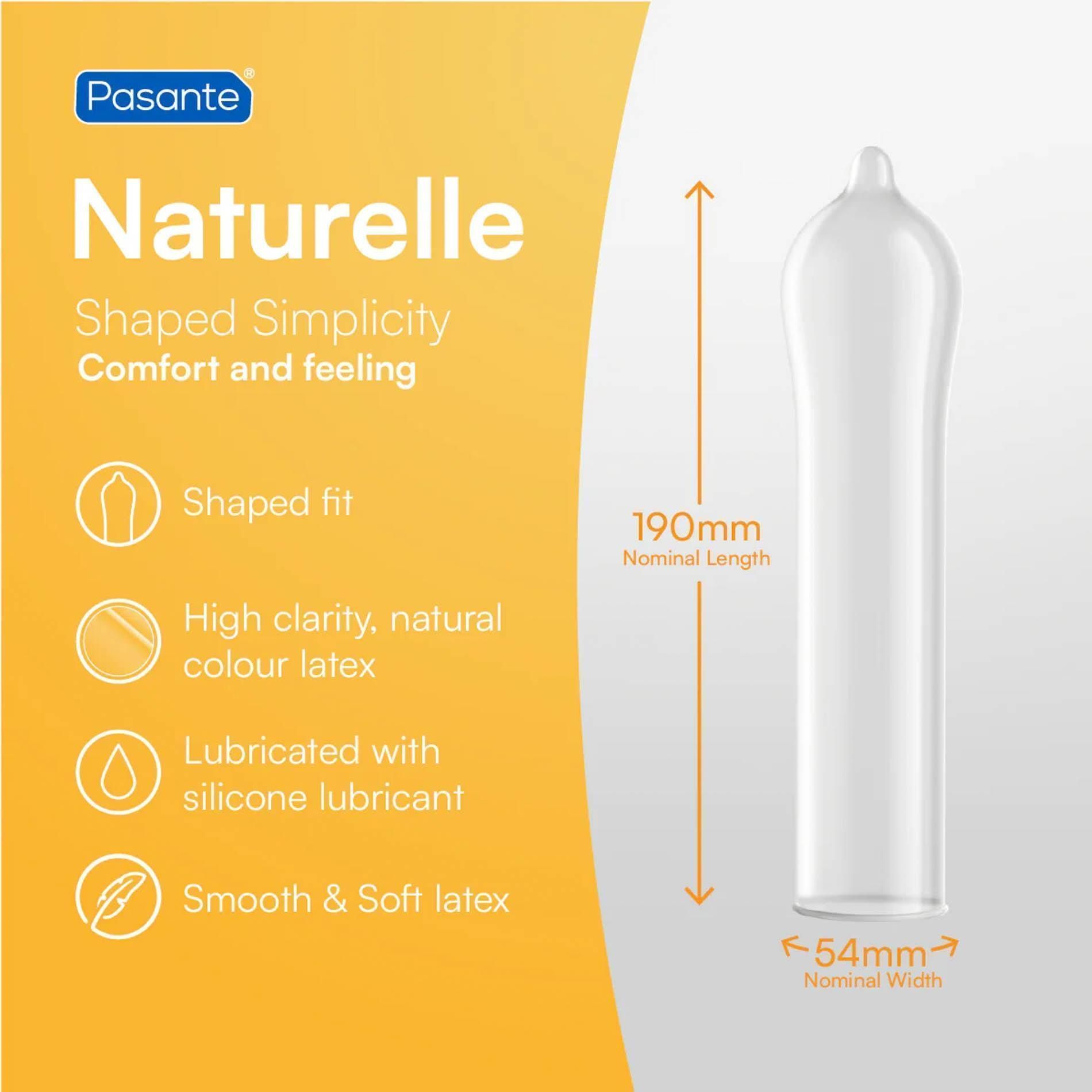 Презервативы Pasante Naturelle Condoms, 3 шт