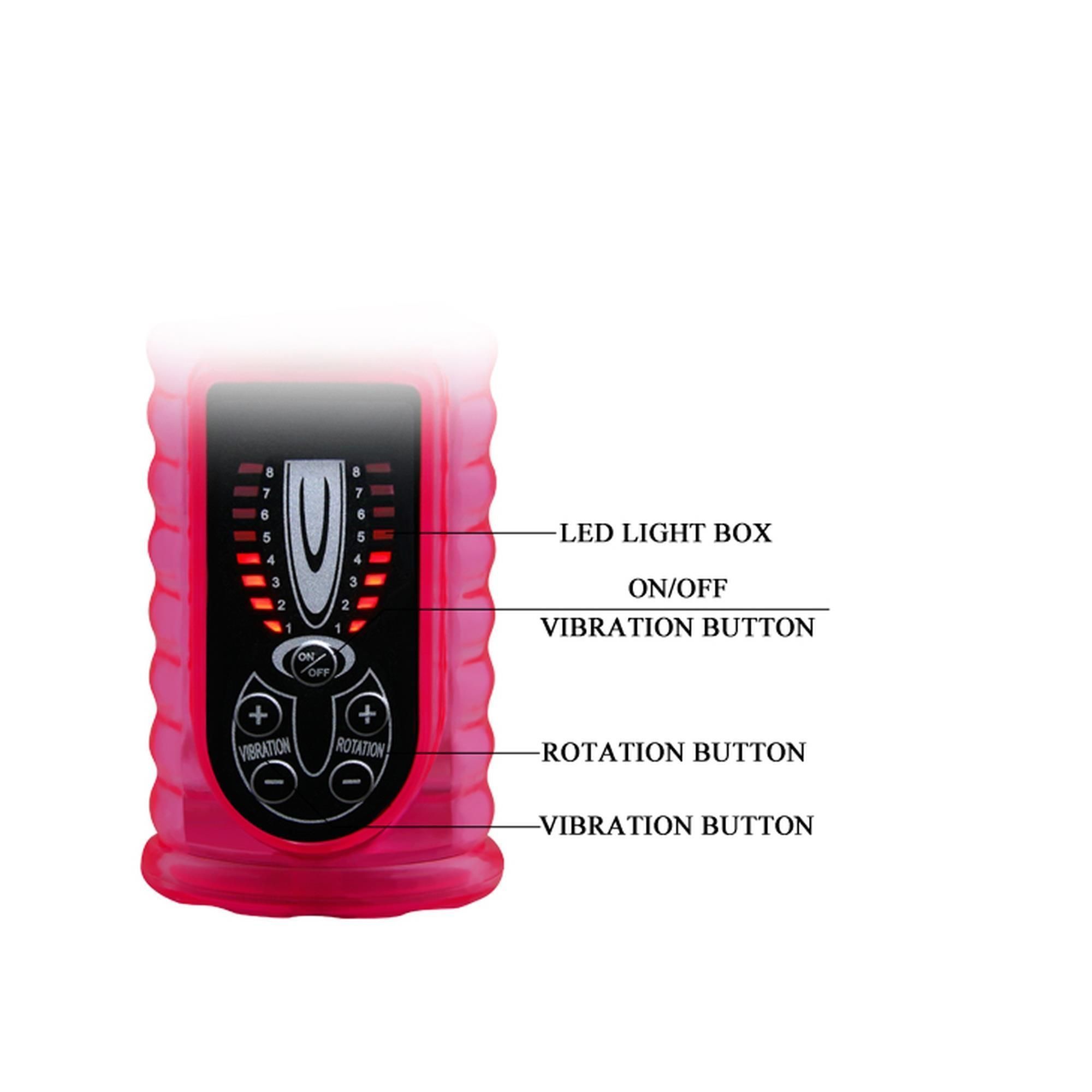 Вибратор-кролик Baile Pleasurizer Legend, 25.5 см (розовый)
