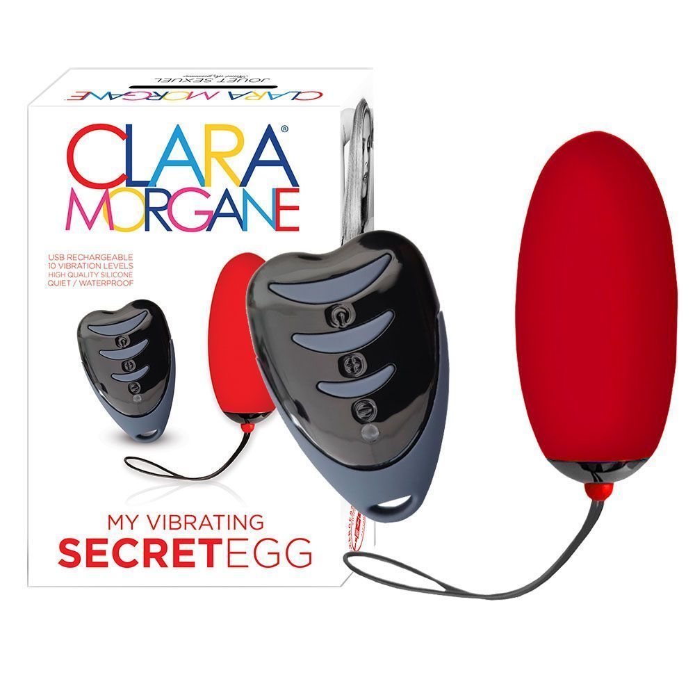 Виброяйцо Clara Morgane Pro Secret Egg, 7,5 см (красный)