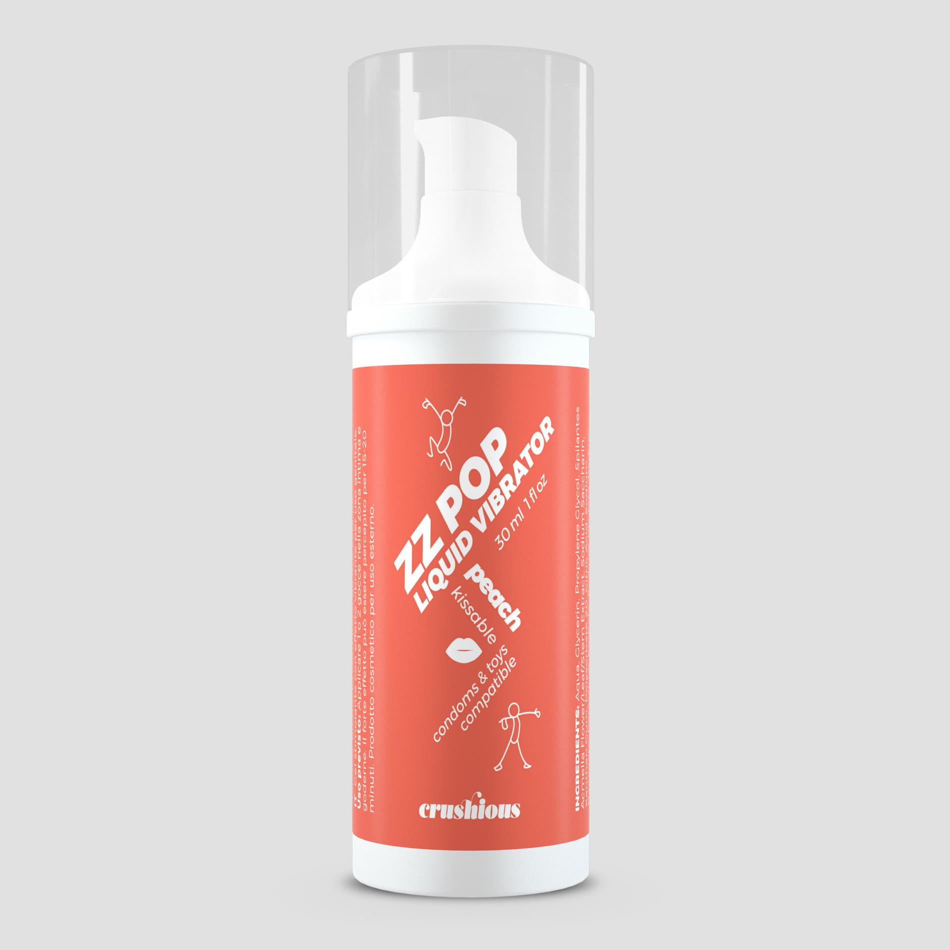 Жидкий вибратор Crushious Zz Pop Peach, 30 мл