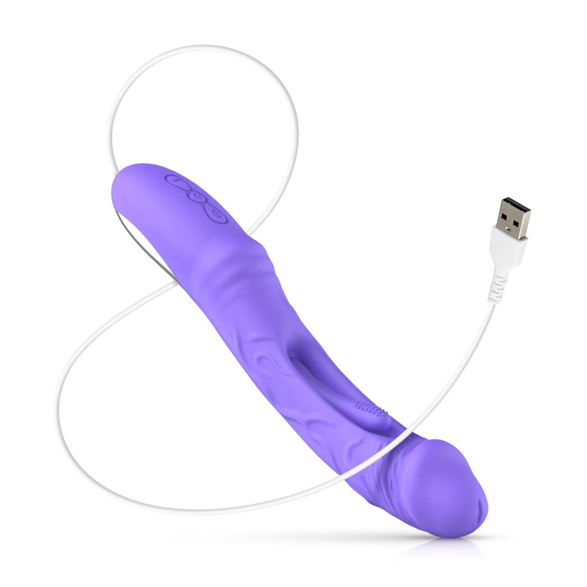 Вибратор Good Vibes Only Flax G-Spot, 25.1 см (фиолетовый)