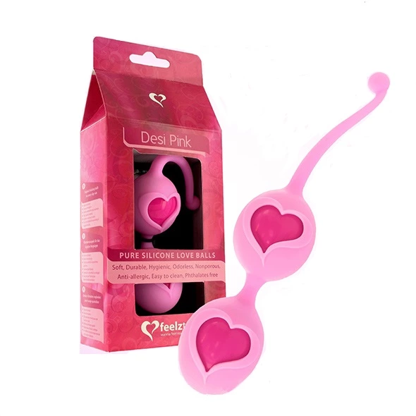 Вагинальные шарики FeelzToys Desi Love Balls, 16 см (светло-розовый)