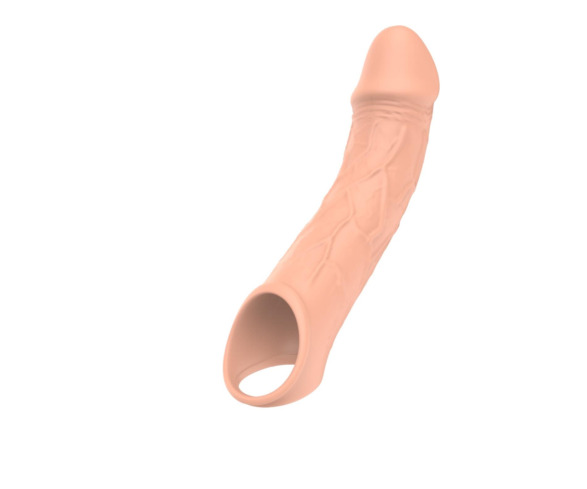 Boys of Toys Vibrating Extension - Nakładka na penisa, W kolorze cielistym, 20 cm