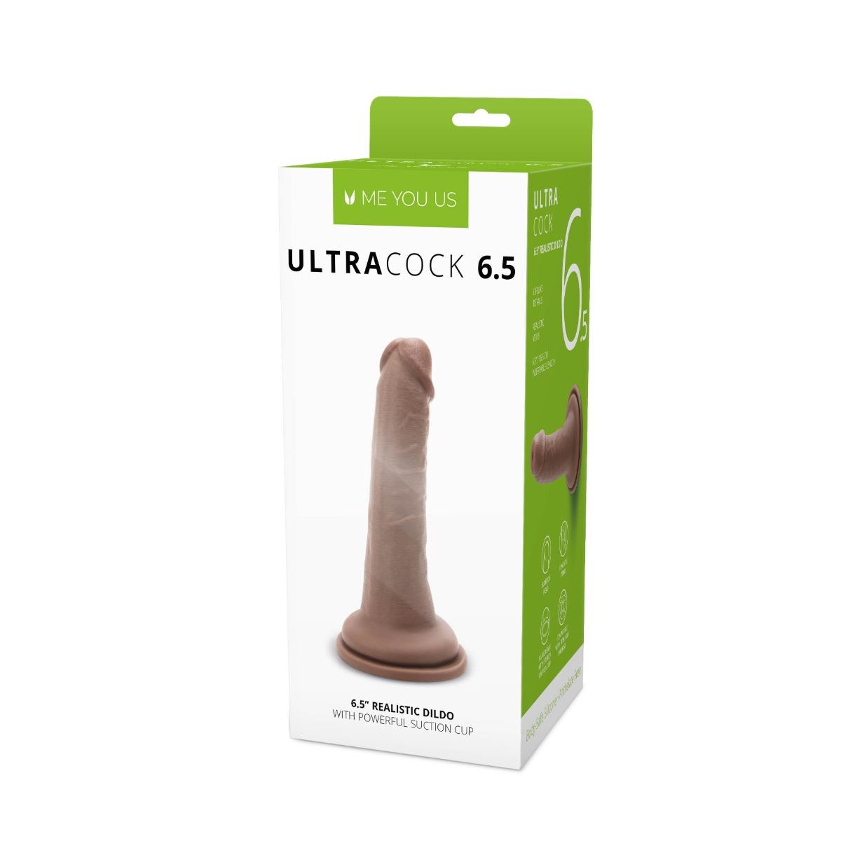 Фаллоимитатор Me You Us Silicone Ultra Cock 6.5 in, 16.5 см (коричневый)