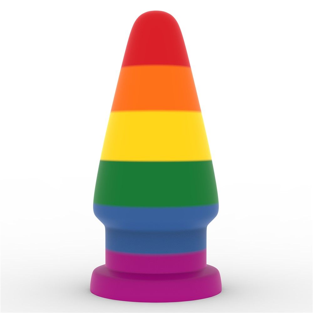 Korek analny LoveToy Pride 6, 16 cm (tęczowy)