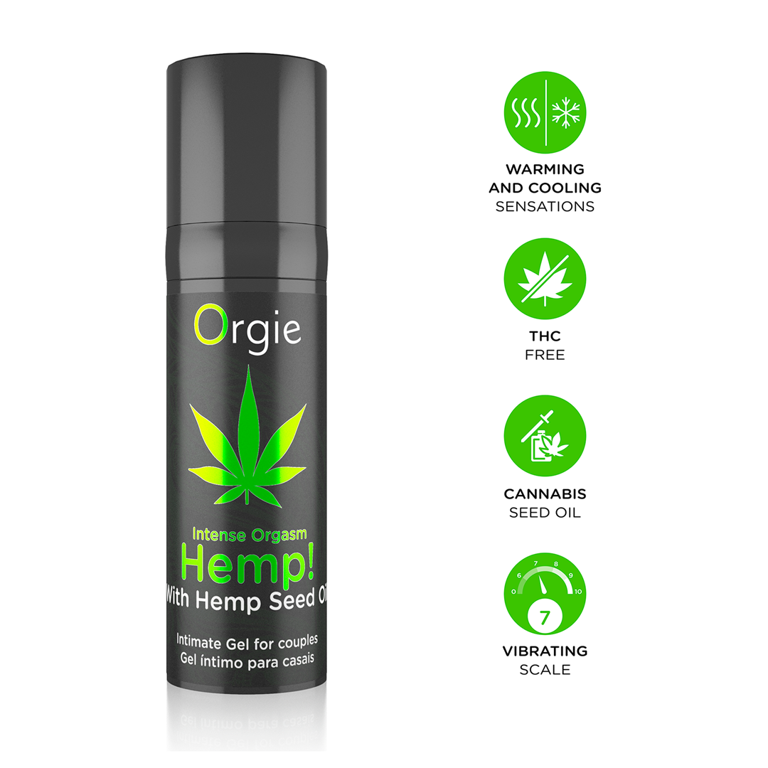 Жидкий вибратор Orgie Intense Orgasm Hemp!, 15 мл