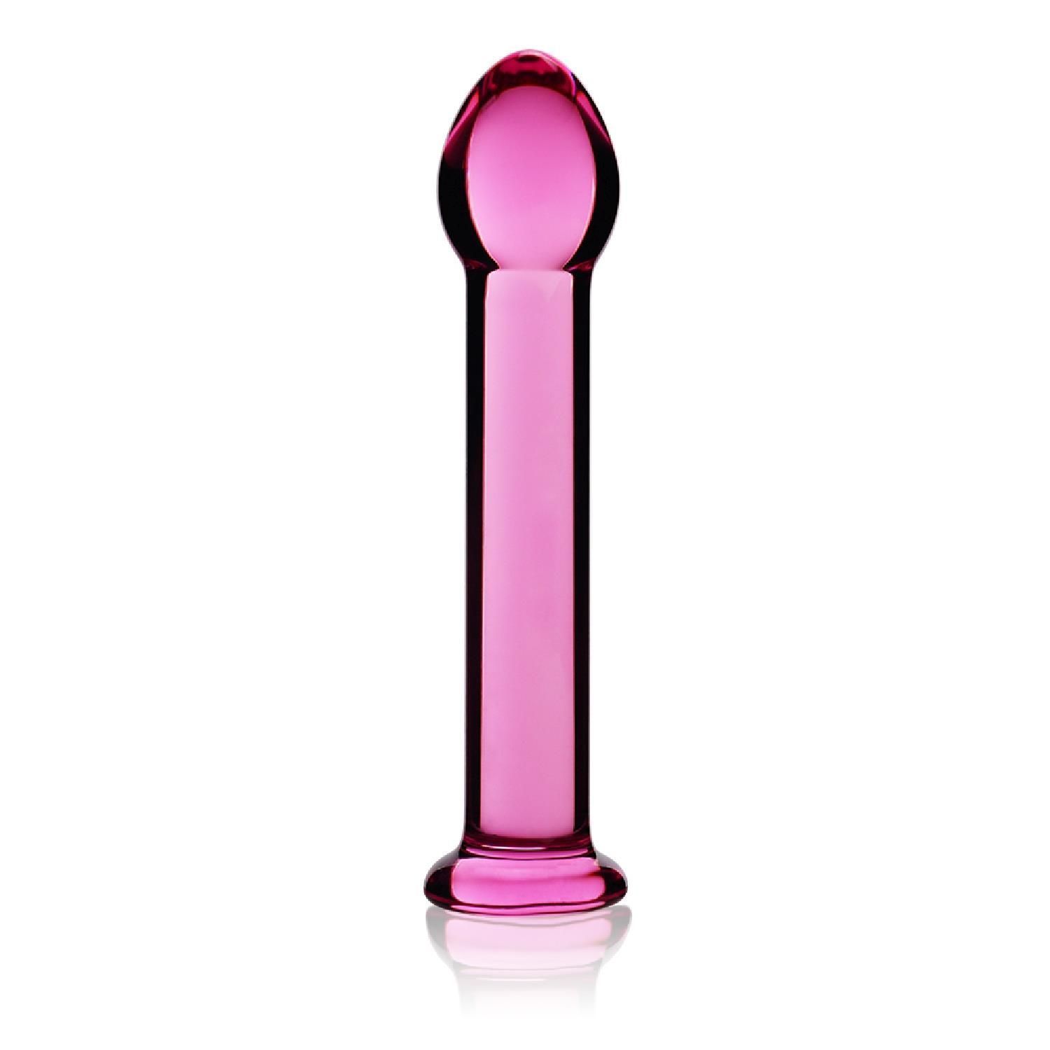 Szklane dildo LoveToy Glass Romance, 16 cm (różowy)