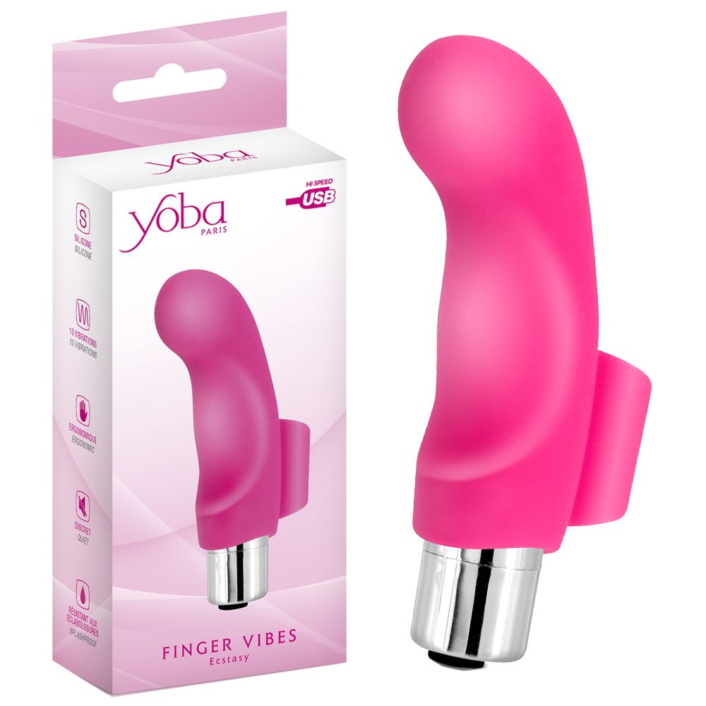 Вибратор на палец Yoba Finger Ecstasy, 9.5 см (розовый)