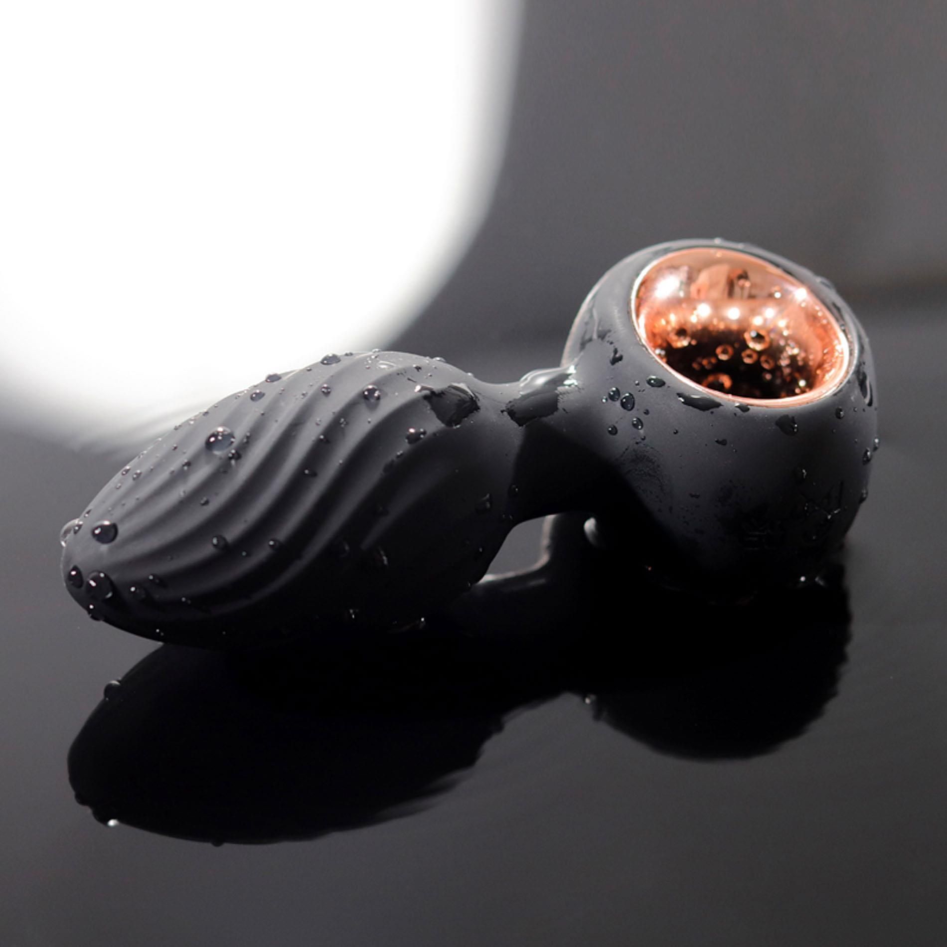 Korek analny B - Series Cute Aisi Rotating Plug, 10.9 cm (czarny)