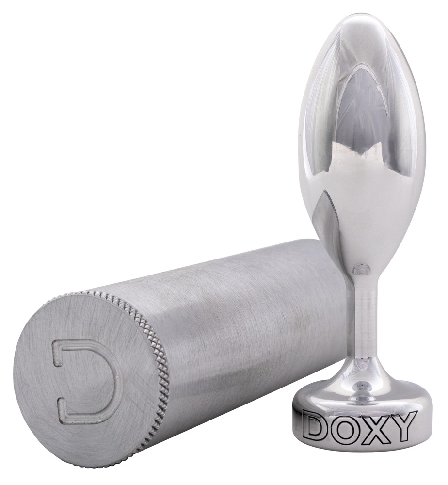 Korek analny Doxy Butt Plug Smooth, 11 cm (srebrny)