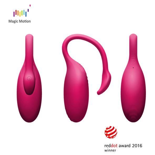 Виброяйцо с управлением со смартфона Magic Motion Flamingo, 7,2 см (розовый)