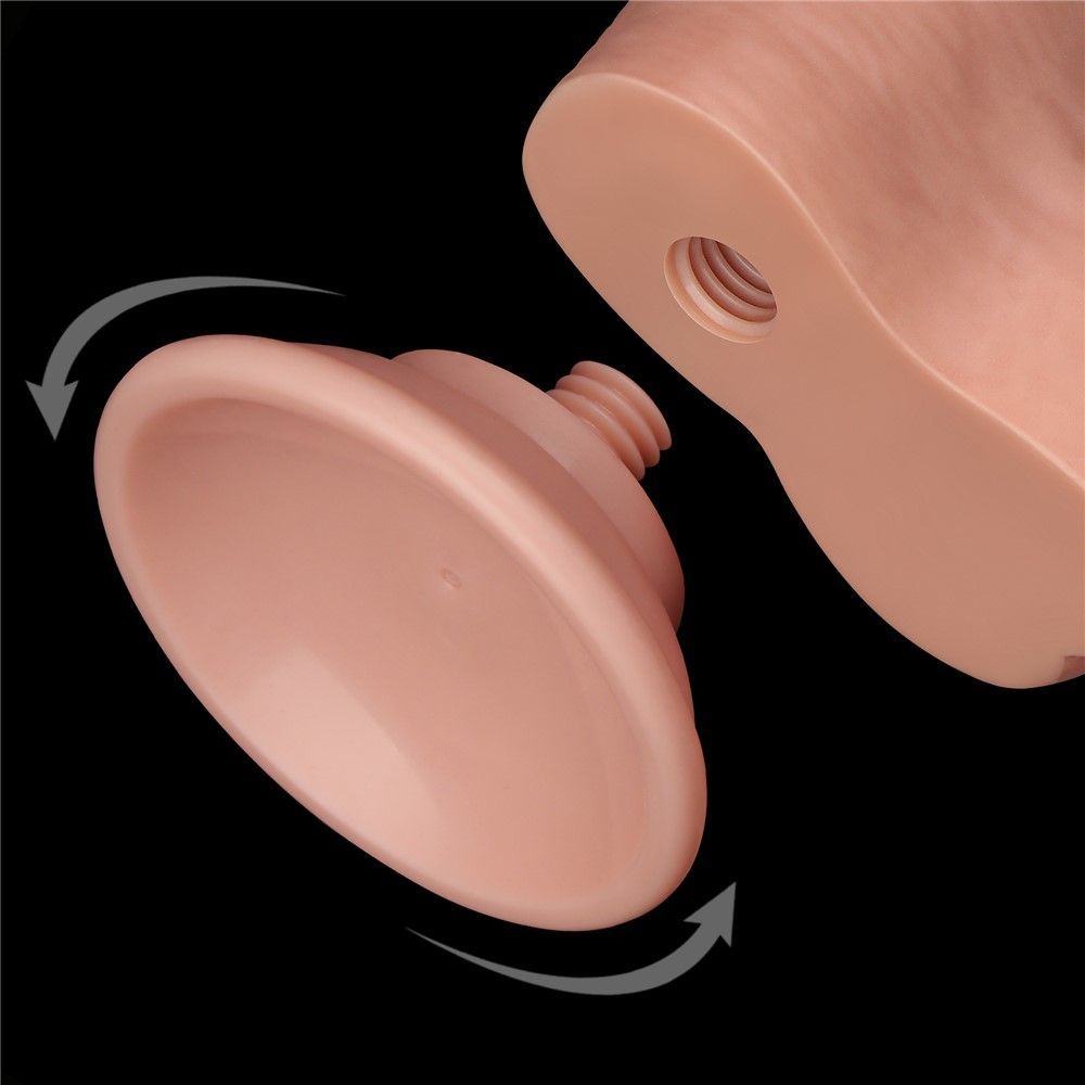 Фаллоимитатор Sliding-Skin Dual Layer Dong 8'', 20 см (телесный)