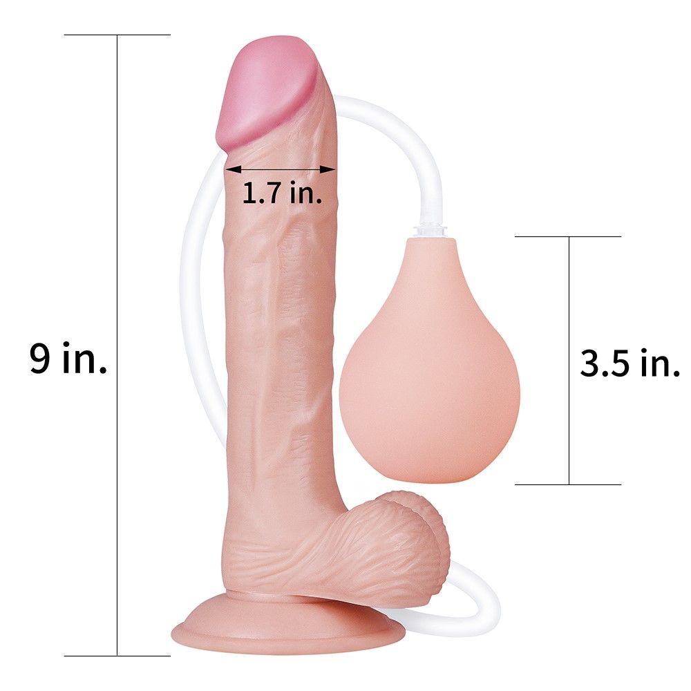 Фаллоимитатор с эякуляцией LoveToy Squirt Extreme, 23 см (телесный)