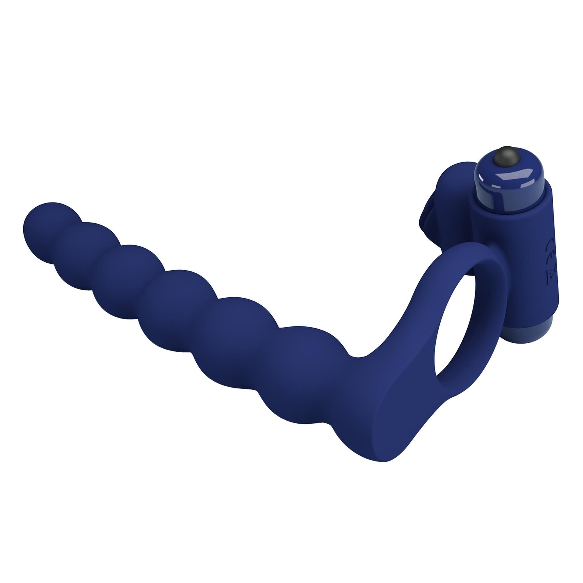 Виброкольцо Pretty Love Hercules Penis Sheath III, 15,3 см (синий)