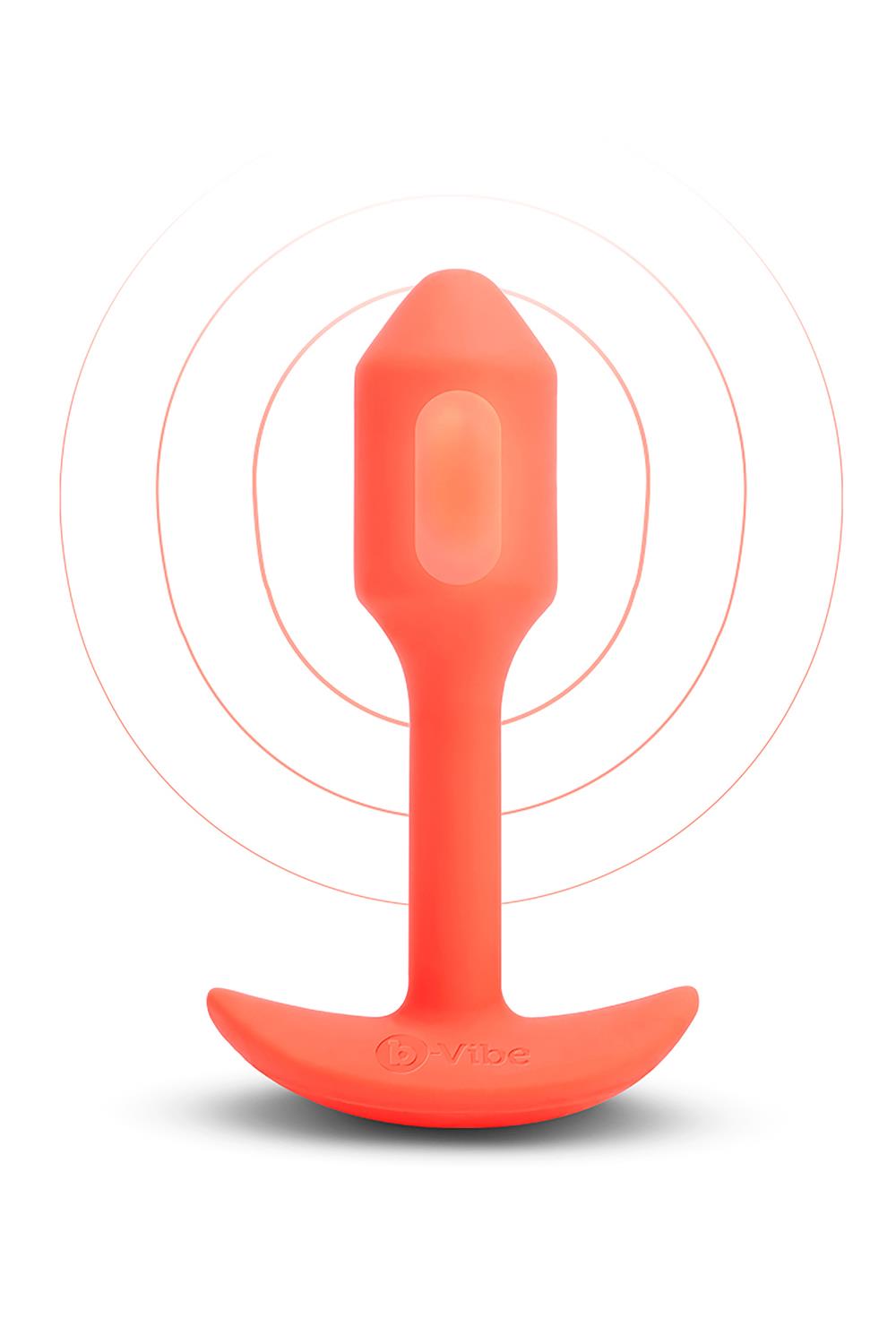Korek analny B-Vibe Vibrating Snug Plug 1, 10 cm (pomarańczowy)