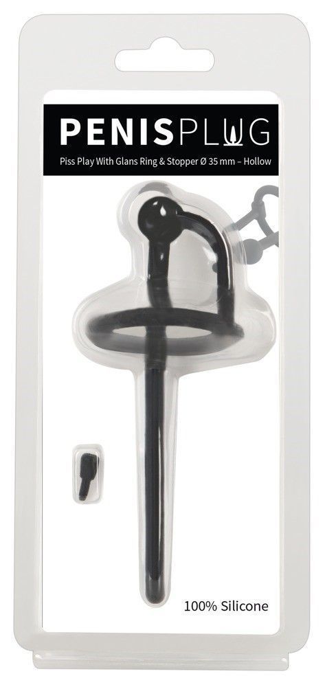 Уретральний стимулятор Mystim Plug, 12,7 см (чорний)