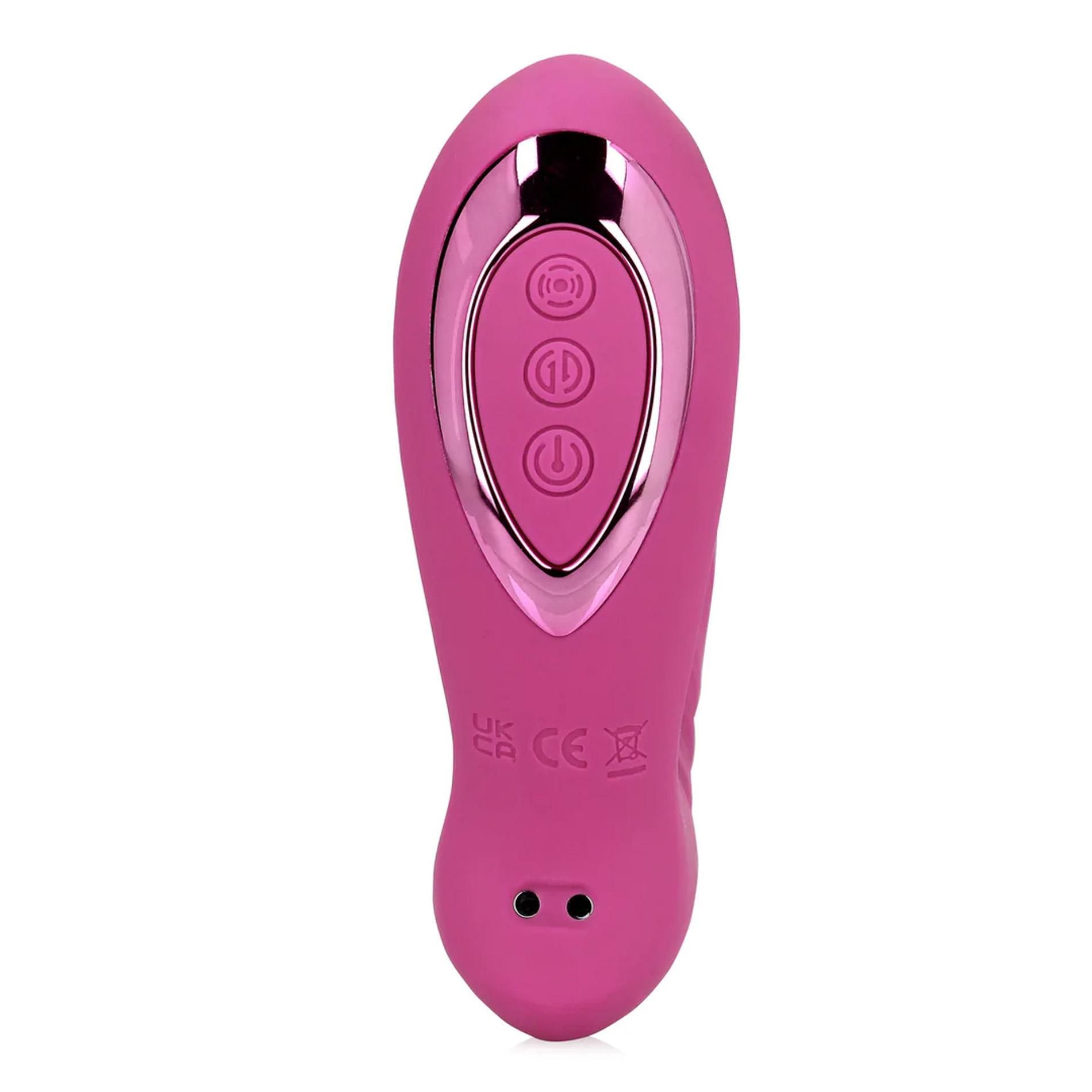 Вибратор Loveline Thrusting and Tapping, 15.6 см (розовый)