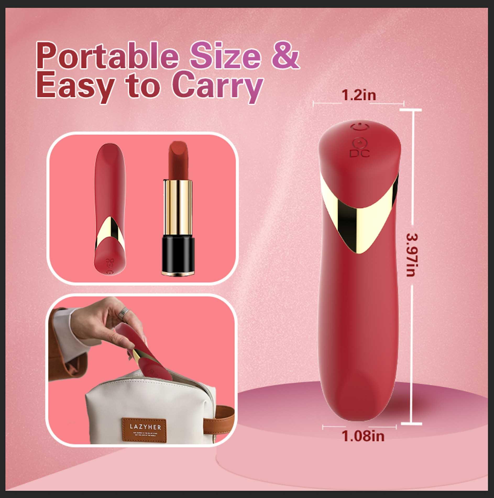 Мини-вибратор B - Series Cute Lipstick Bullet, 10.2 см (красный)