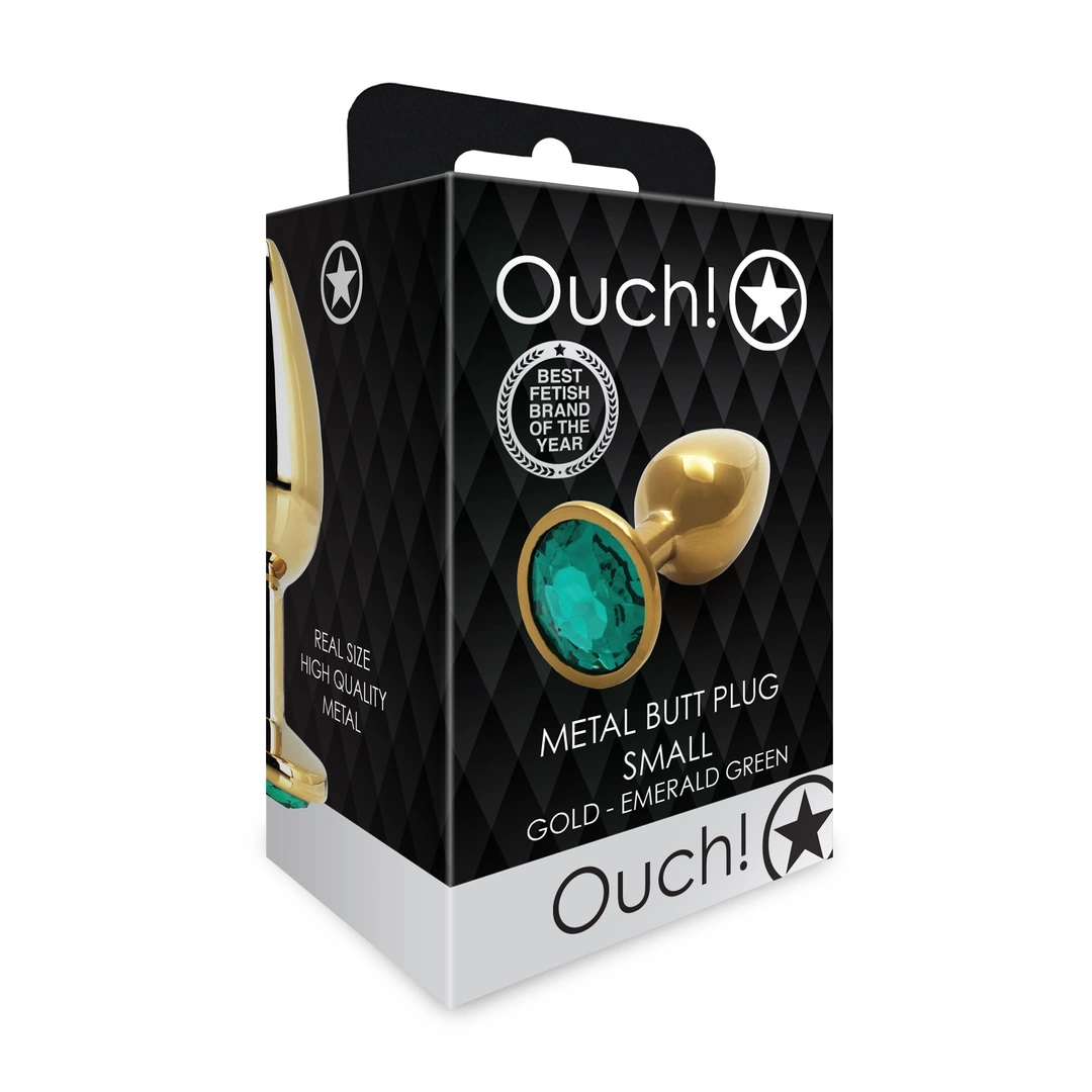 Korek analny Ouch! S, 6.2 cm (zielony)