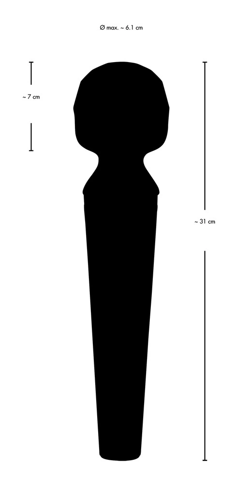 You2Toys - Wibromasażer, Czarny, 31 cm