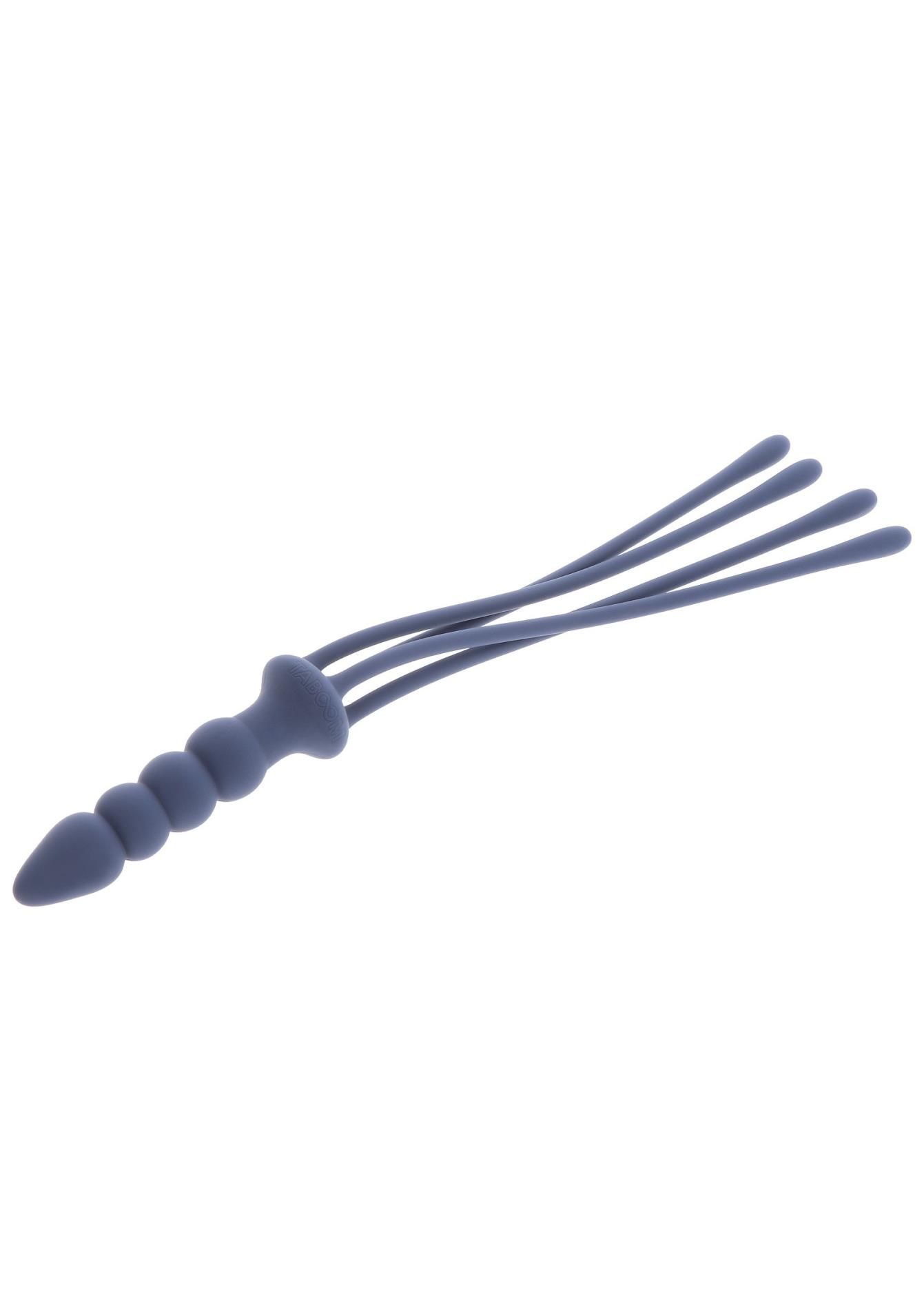 Флогер Taboom Silicone Supreme Whip & Plug, 38 см (синій)