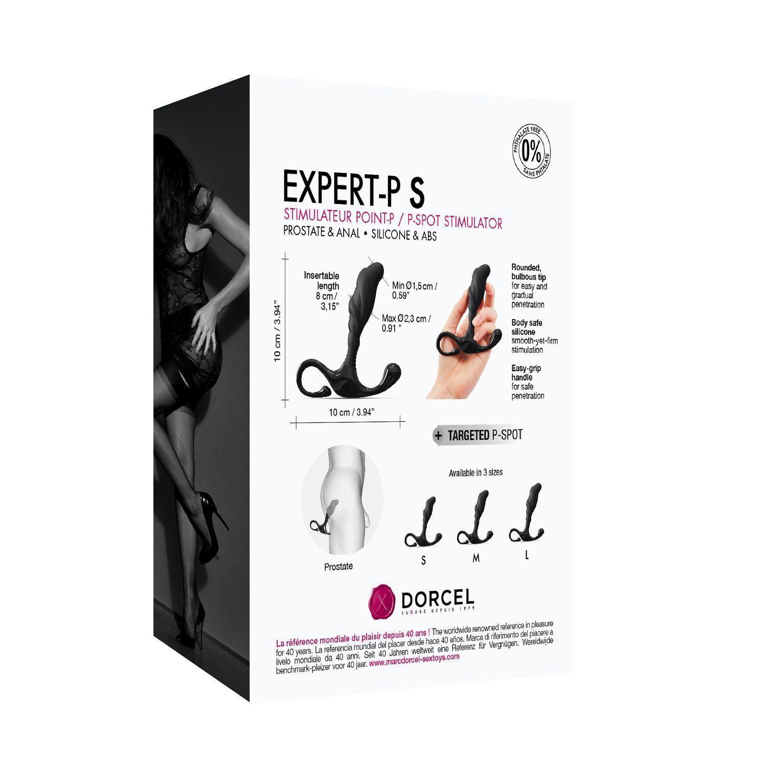 Стимулятор простаты Dorcel Expert P S, 10 см (черный)