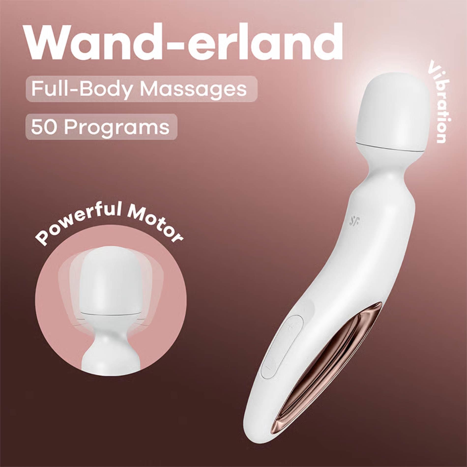Wibromasażer Satisfyer Wand-erland, 30 cm (biały)