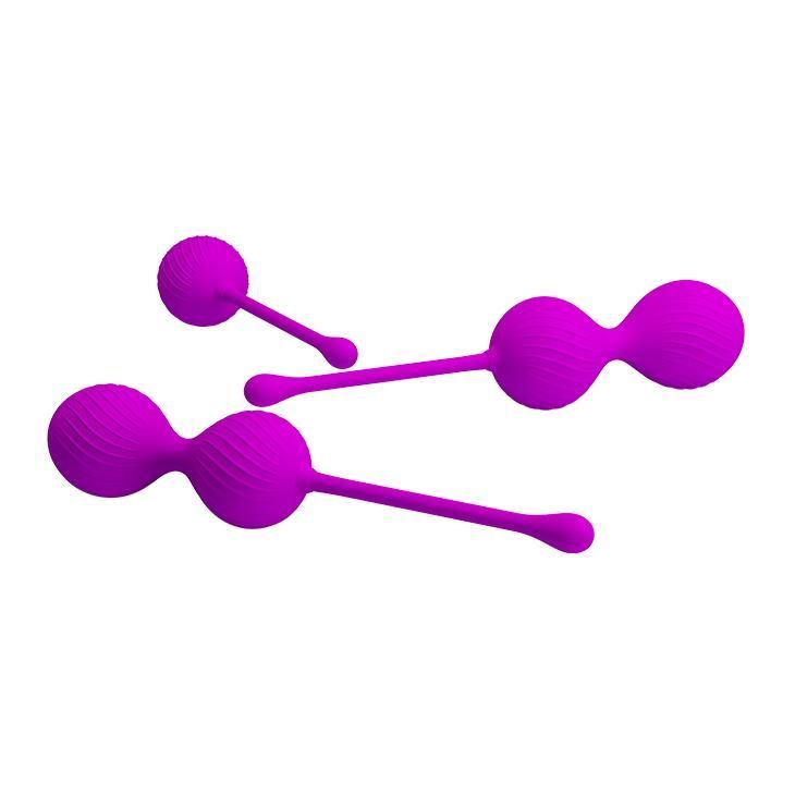 Набор вагинальных шариков Pretty Love Kegel Balls, 3 шт (фиолетовый)