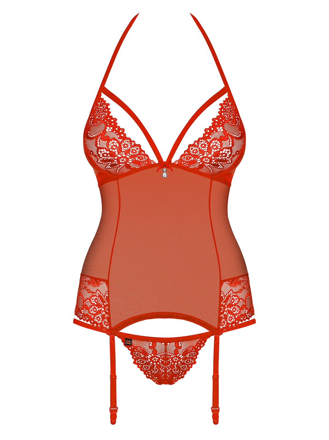 Erotyczny zestaw Obsessive 838, S/M (czerwony)