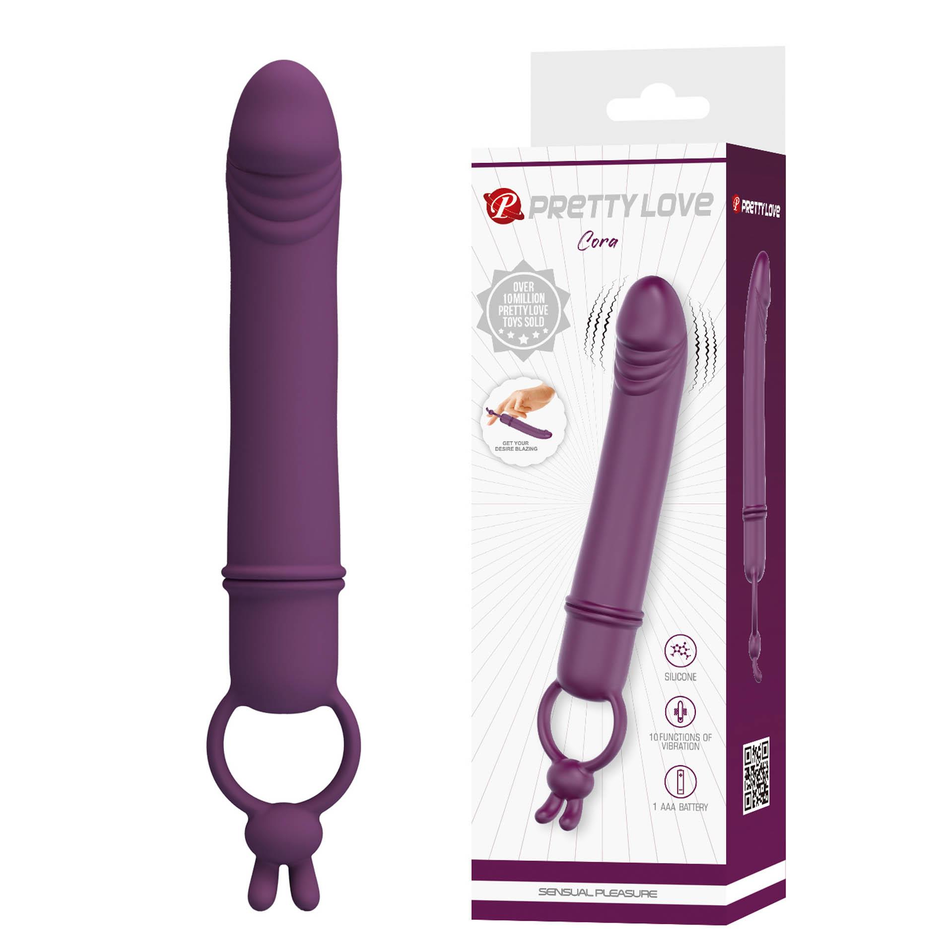 Вибратор Pretty Love Cora, 15.5 см (фиолетовый)