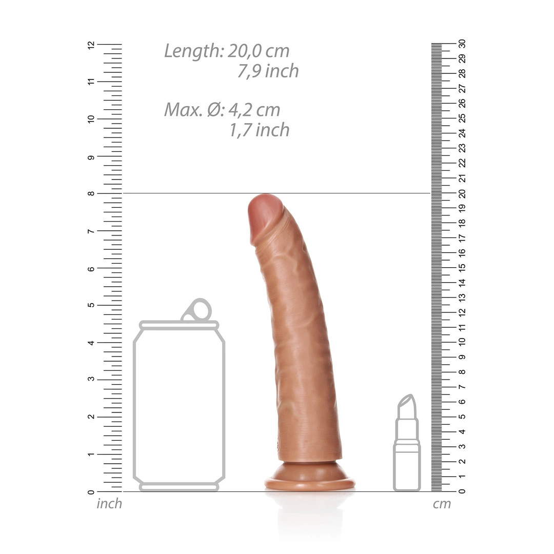 Фаллоимитатор RealRock Slim Realistic 7", 18 см (телесный)
