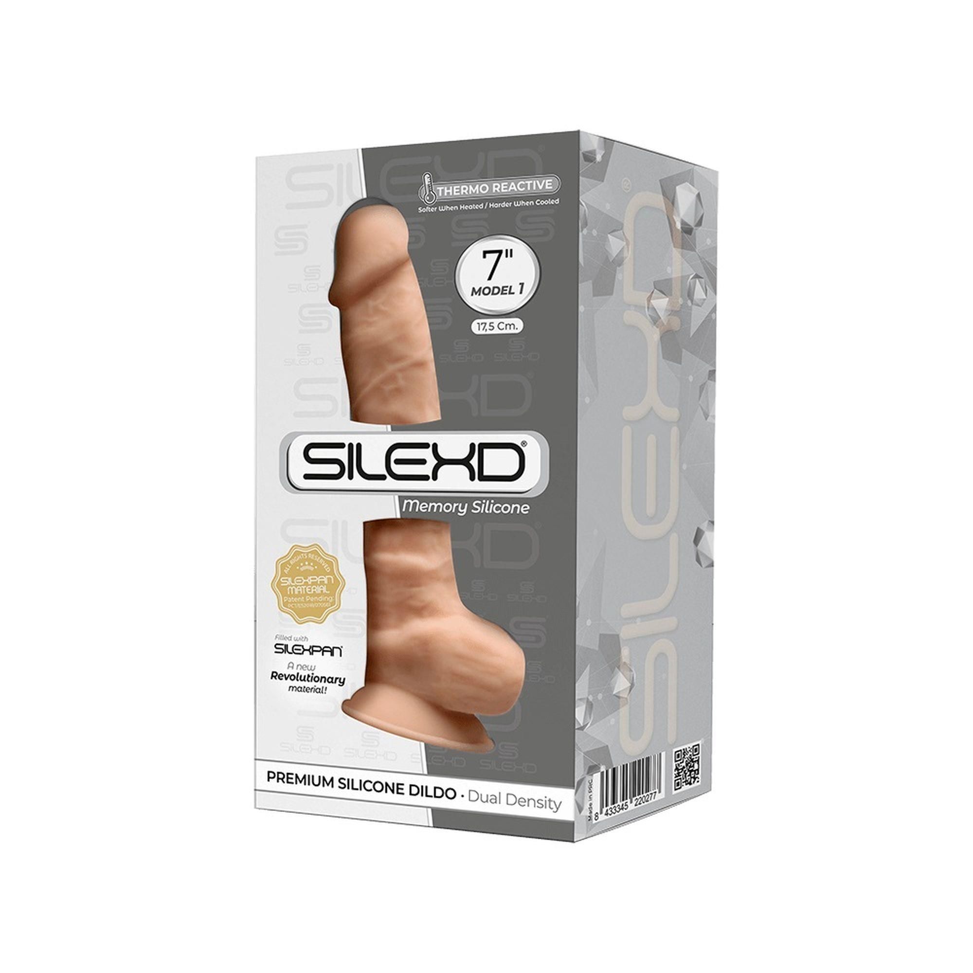 Фаллоимитатор Silexd Premium Silicone Dildo Model 1 Size 7, 18,8 см (бежевый)
