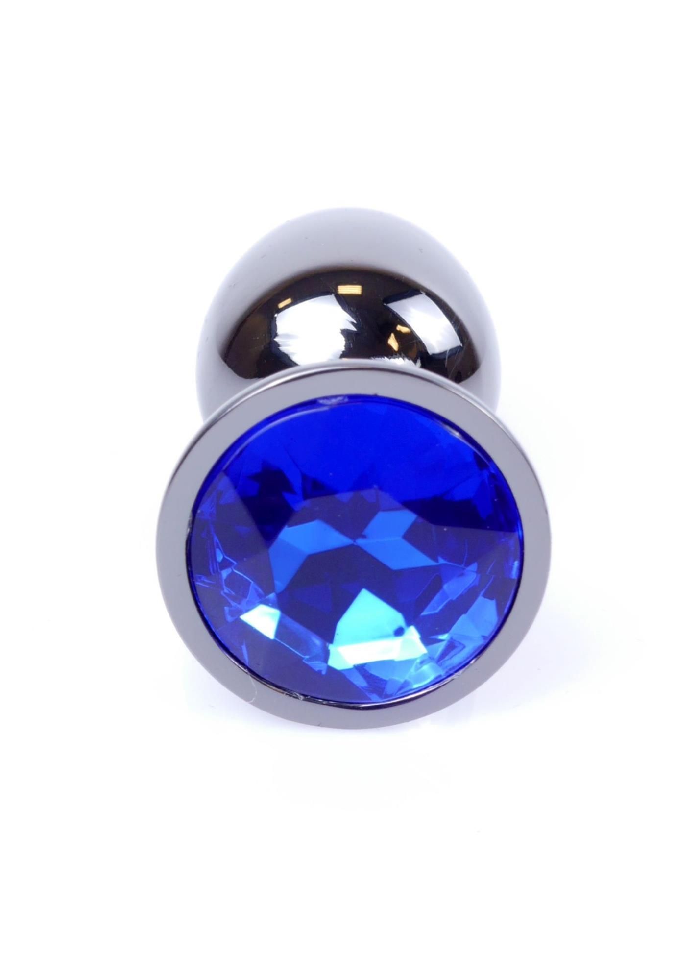 Korek analny MyLove Toys Jewelry Dark Silver Plug, 7 cm (niebieski)