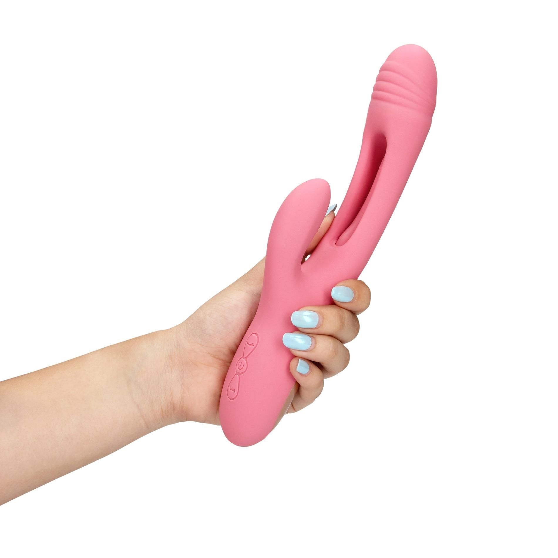 Вибратор-кролик Loveline G-spot Fluttering, 24.8 см (розовый)