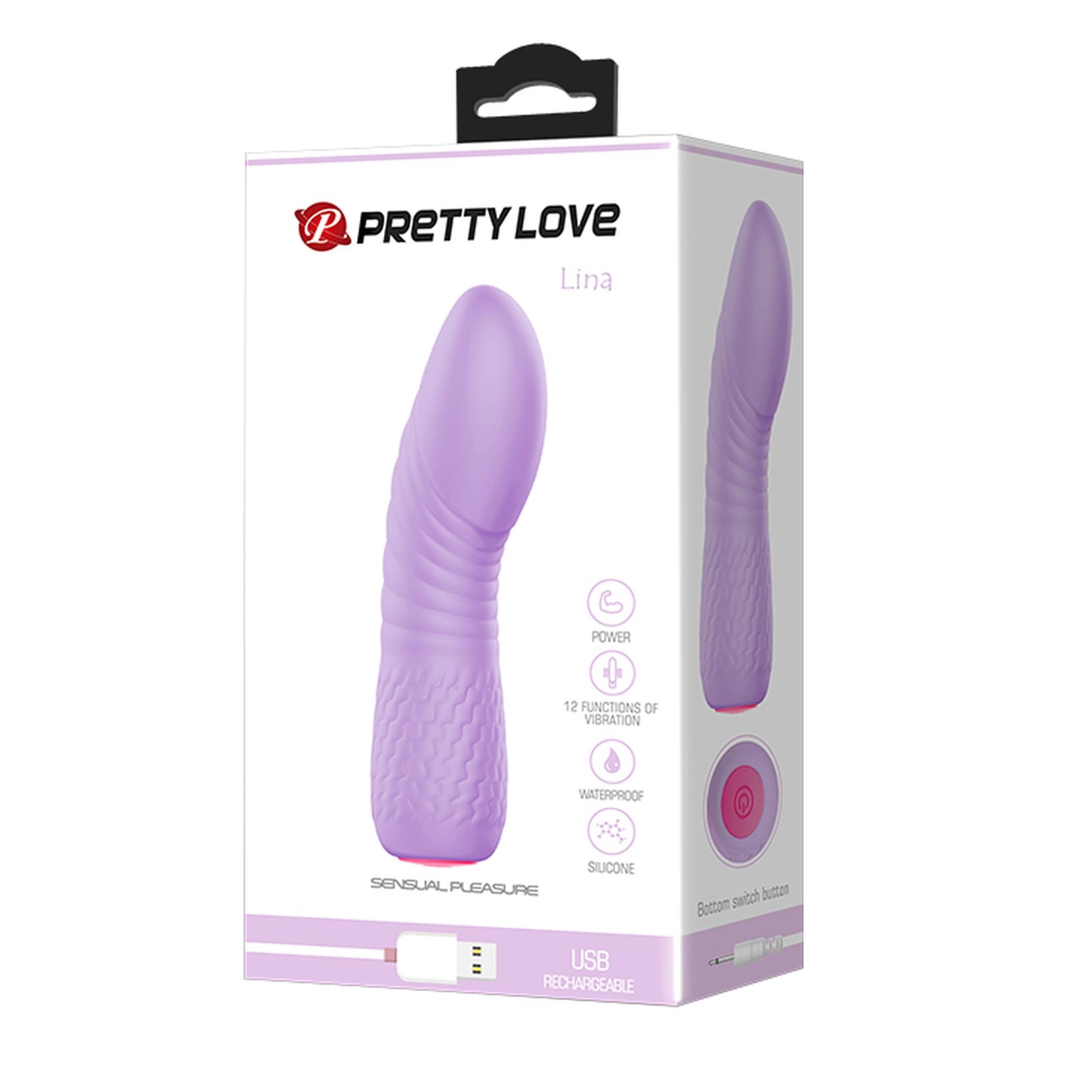 Вибратор Pretty Love Lina, 11.8 см (сиреневый)