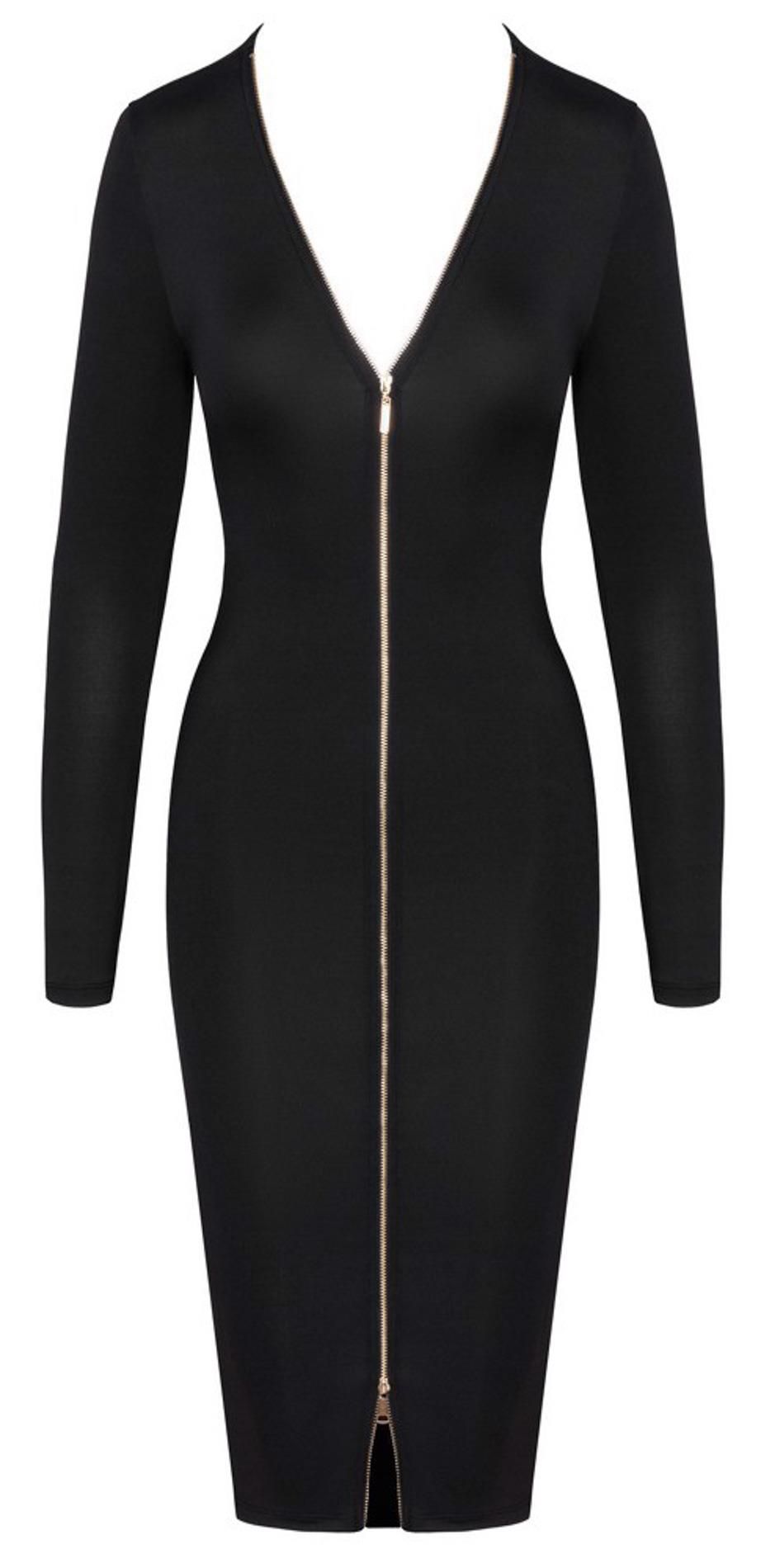 Платье Cottelli Collection Party Zip, L (черный)