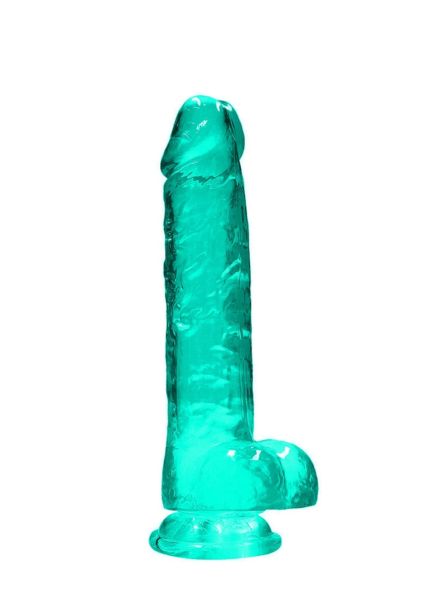 Фаллоимитатор RealRock Crystal Clear 8”, 21 см (зеленый)