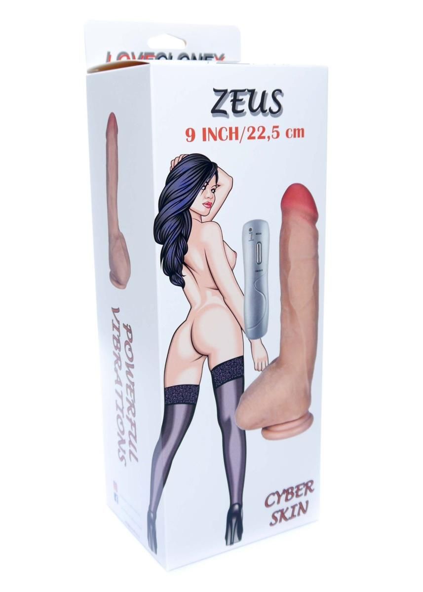 Вибратор B - Series Real Zeus-Loveclonex 9", 25 см (телесный)