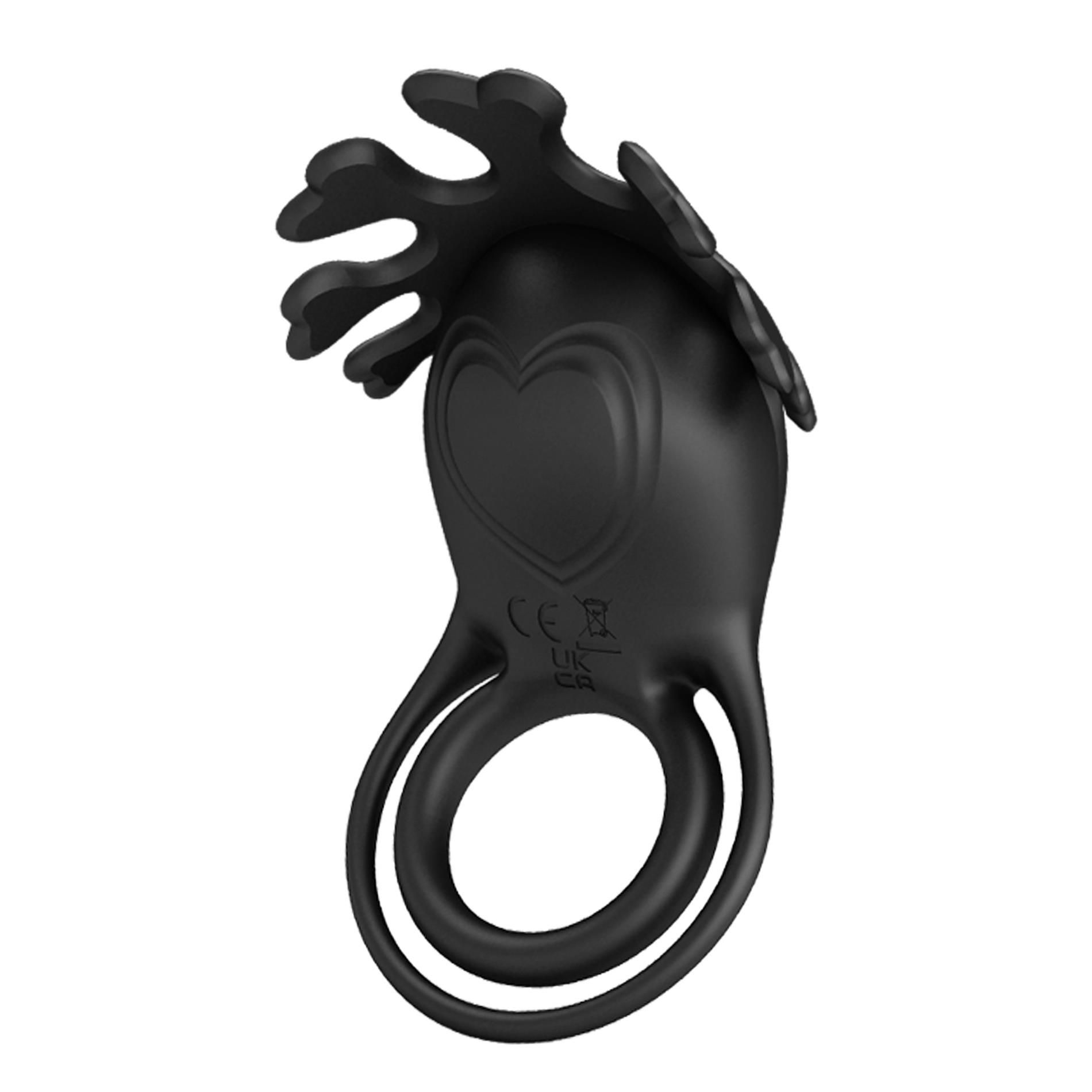 Ерекційне кільце Pretty Love Vibrant Penis Ring Ruben, 8,5 см (чорний)