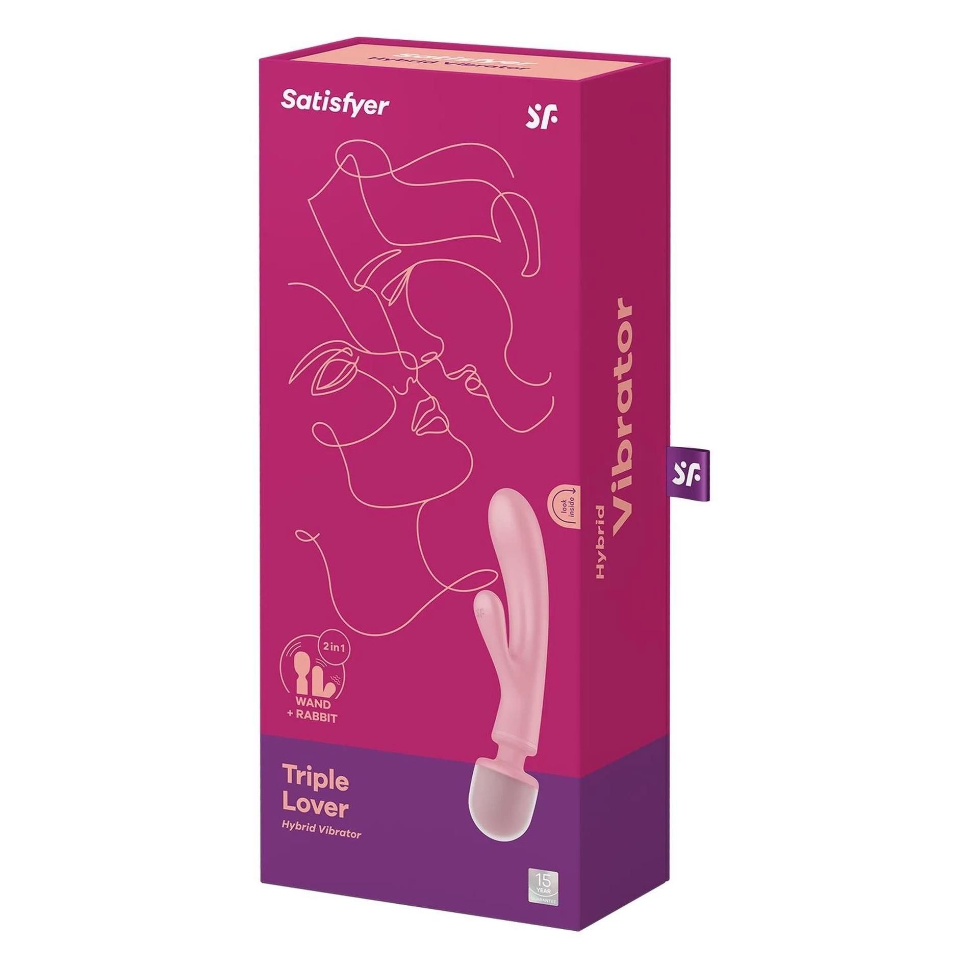 Вібратор Satisfyer Triple Lover, 24 см (рожевий)