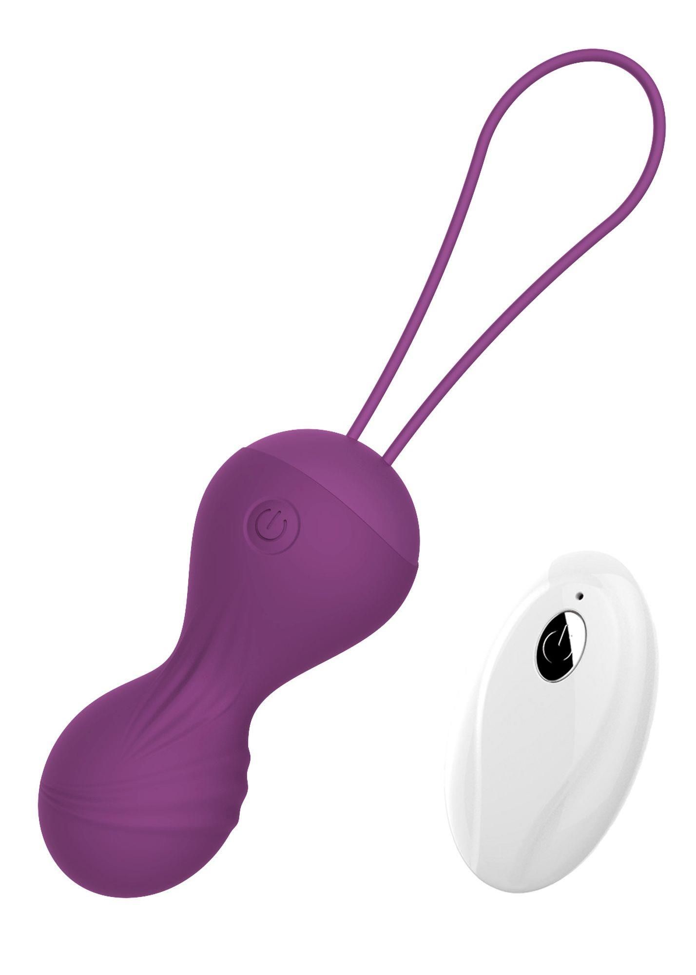 Вагінальні кульки Boss Remote Control Tighten, 8 см (фіолетовий)
